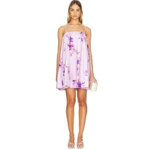 NWOT Zimmerman Lightburst Puff Mini Dress in Purple Floral SZ 3 / US L